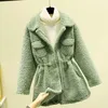 Women's Trench Coats Lamb Plush Coat Women's Mid-Long 2023 Autumn And Winter Korean Faux Fur Slim Zipper Jacket Female Basic Spring