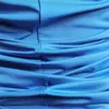 Sukienki swobodne Ruching Gaun Mini Wanita Pendek Pas Badan Solid Tanpa Lengan Leher Palsu 2023 Jubah Vintage Kasual Musim Panas 230510