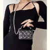 Luxury Designer Women's Shoulder Bag Handbag Leather Quality Fashionable Women's Lingge Chain Flap Crossbody Bag Mini Model