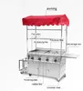 Ticari Gaz Tipi Griddle Derin Fritöz Kanto Pişirme Makinesi Teppanaki Ekipman Düz Grill Izgara Kalamar