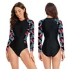 Женские купальные костюмы Surf Wear Beach Зиппер купальник с длинным рукавом дайвинг монокини женщины для купания 2023