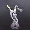 Vaso de flor queimador de óleo de vidro Bongo Bong Afscatcher Hookah Tubos de água embutida matriz em linha porc grossa pyrex de reciclagem nítida Dab Rig Rig Bongs