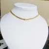 Pendant Chain Choker Fashion Ny gåva Gulddesigner födelsedag halsband rostfritt stål smycken