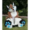 Taille adulte Husky chien loup renard mascotte Costume déguisement carnaval thème déguisement en peluche costume