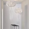Hanglampen licht luxe kristallen kroonluchter kwallen gevormde restaurantlamp trappen springontwerp creatieve kledingwinkel