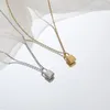 Chains Stainless Steel Color Silver And Gold Lock Love O-Chain Women Trend Fashion Minimalist Pendant Necklace Jewelry For Ladies