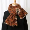 Scarves Fashion Spain Designer Winter Cashmere Hijab Scarf Wild Leopard Dot Fringe Pashmina Stole Thick Blanket Shawls Wrap Foulards