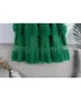 Rokken ohryiyie zoete cake tule rok vrouwen elegante midi lange hoge taille een lijn rok vrouwelijke winter geel groen feest rok lady 230511