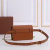 Klasik Retro Bel Cüzdan Zinciri Cowhide Göğüs Moda Flip 2023 Yeni Ayarlanabilir Kayış Tek Omuz Crossbody Çantası