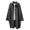 Kvinnors dike rockar Autumn Work Coat Lose Casual Windbreaker Temperament Medium och Long Trendy Western Style Clothes