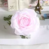 装飾的な花の花輪30pcslot 9cm10cm大きな人工白いバラシルクフラワーヘッドDIYウェディングデコレーションリーススクラップブッキングクラフト偽物230510