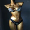 MEDIA DE MUNDA FUNHOR 2023 Vação Diamond Bikini Conjunto de shinestone Bling Stones Swimsuith Push Up Bathing Momen Sexy Mulheres Biquini