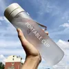 800ml / 600ml Grande capacità Sport Frutta Succo di limone Borraccia Infusore Bottiglia d'acqua in plastica portatile trasparente