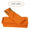 Table Napkin 6 Pack Napkins Cloth Kitchen Tea Yellow Orange Color Towel for Wedding 18 X 12 Inches Durable Reusable Family Dinners 230511