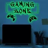 Party Decoration Game Controllers Luminous Wall Stickers For Boys Room Gaming Zone Slaapkamer Home Decor Poster Wallpaper Glow In The Dark 230510