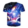 Magliette da uomo 2023 Summer 3D Shirt Starry Sky Print Fashion Top a manica corta