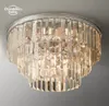 Alaine Crystal Flushmount Modern Retro LED Tiers Round Ceiling Lights Luminaire for Living Room Kid Bedroom Dining Room Chandeliers