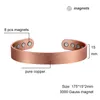 Charm Armband Magnetic Armband Copper Classic Style Manschett Justerbara armband Femme Health Arthritis Healing For Men 8 Magnets 230511