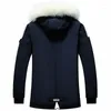 メンズダウンウィンターコートメンは暖かいパーカーを厚く覆う毛皮のフード付き風器綿パッド入りジャケット男性フリースミリタリージャケットアウトウェア