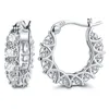 Vintage Hoop Earring AAAAA Diamond wit goud gevulde feestje Weddingoorbellen voor mannen vrouwen