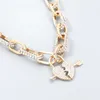 Colares pendentes jijiawenhua shinestone amor liga feminina liga de luxo jóias colar jantar de moda acessórios de moda