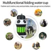 Bottiglie d'acqua per bambini da calcio pieghevoli da 550 ml Borraccia per sport portatili Borraccia da calcio a forma di pallone da calcio Coppa d'acqua in silicone