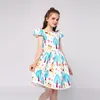 Girl Dresses Kseniya Kids Cap Sleeve Dress Animal Pattern Party