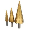 Robinets de cuisine HSS Triangle Shank Pagoda Pagoda Drill Bit de 4-12 / 4-20 / 4-32