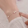 Ventfille 925 Sterling Silver Diamond Solded Butterfly Armband Women's Fashion Temperament Flower Justerbart armband