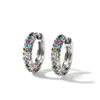 Fashion Silver Plate Round miniörhängen Set Half Hoop Colorful Zircon Ladies Luxury Jewelry Hoop örhängen GC2119