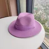 Beretten Solid Color Floppy Sun Hats For Women Men Big Wide Brim Beach Hat Unisex Western Cowboy Sunshade Panama Straw Caps Holiday