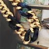 Łańcuchy masywne marmurowy granatowy łańcuch akrylowy mieszany duży naszyjnik dla kobiet dziewczyna swoboda biżuterii mody Wysoka jakość