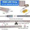 RGB LED Strip Lights Waterproof Multicolor AC 110V-120V LED Neon Rope Lights with Remote Control RGB Exterior Led Rope Lights Balcony Roof Garden crestech888