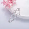 Länkarmband smycken Cherry Blossom Armband med rosa kristallpärlor för kvinnor eleganta söta blommatillbehör gåva