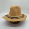 Berretti Coreano Stilista di Carta A Righe Cappelli di Paglia Per Donna Uomo Panama Jazz Cap Cappello a Tesa Larga Beach Sun Chapeau Femme 2023
