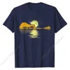 T-shirt Guitar Guitar Guitar Lake Męski Polos wydrukowany na koszulce specjalne topy koszulka bawełnicza mężczyzn design 230511
