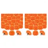 Flores decorativas Cabeças de flor de cravo de cubas a granel 200pcs artificial para guirlandas artesanato de seda laranja falsa