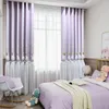 Tenda Personalizzata Camera Cartone Animato Pizzo Viola Tende Per Bambini Ragazze Camera Da Letto Finestra A Bovindo Ombreggiatura