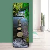 Party Decoration 28 Styles For Choice Beach Scenery Refrigerator Sticker Peel Stick Waterproof Double Door Freezer Cupboard Decor Art Mural 230510