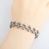 Link Bracelets 14mm Width Stainless Steel Handmade Fancy Round Bead OT Buckle Chain Titanium Men And Women Bracelet