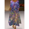 Casual jurken Floral Elegante lange jurk vrouwen mode zomer strand avondjurken casual maxi jurk lange mouw bloemen vlinder faldas 230511