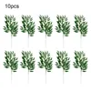 Fleurs décoratives 10 pièces fausses branches de saule feuille plante verte plantes artificielles feuilles artisanat pour ornements de jardin