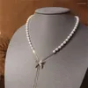 Pendentif Colliers Élégant Papillon Perle Collier Pour Femmes Ras Du Cou Cristal Perlé Chaîne De Mode De Noce Bijoux Cadeau Accessoires