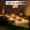 2023 Solar Deck Lights 1LEDs Lampes murales étanches pour l'extérieur Batterie Ni-MH rechargeable Éclairage de clôture d'allée économe en énergie