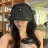 Beralar 2023 Mesh Boş Top Şapka Kadınlar İçin Yaz Seyahat Güneş Koruma Vizör Korece Versiyon Çok yönlü gündelik İnci Kapakları Gorras