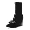 Stövlar Autumn Winter Socks Shoes Women Tjocksoled Casual Large Size Short Botas de Mujer Party Club Ladies Footwear