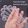 Top qualité moins cher verre brûleur à mazout tuyau 4 pouces longueur verre clair tuyaux transparent grand tube huile ongles conseils pour Dab Rig Bong moins cher prix de gros