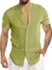 Camicie casual da uomo BOLF Camicetta a maniche corte in lino a maniche corte per l'estate 230511