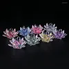 Kandelhouders P82d Glass Lotus Flower Stand Tea Light Holder Candlestick Wedding Decorations