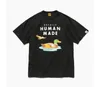 HUMAN MADE Fun Print Bamboe Katoenen T-shirt met korte mouwen voor heren Dames qz